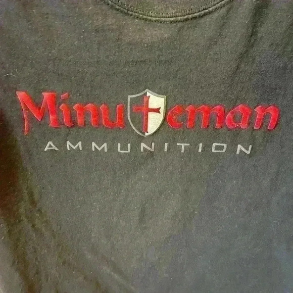 Men’s Minuteman Ammunition Black Red Short Sleeve Tshirt - Picture 2 of 5